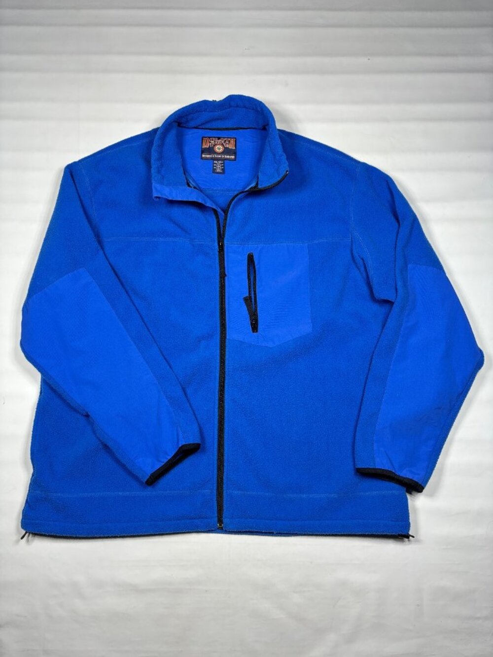 Duluth Trading Co Fleece Jacket XXL Tall Blue Reinforced Full Zip Technical Work